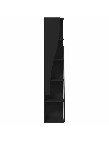 Mobile angolare Nero 27,5x27x140cm Legno multistrato