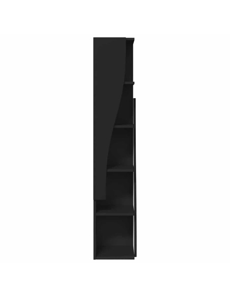 Mobile angolare Nero 27,5x27x140cm Legno multistrato