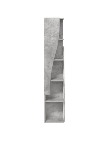 Mobile angolare Grigio cemento 27,5x27x140cm Legno multistrato