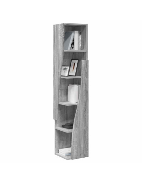 Mobile angolare Grigio Sonoma 27,5x27x140cm Legno multistrato