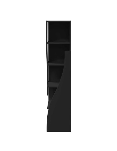 Mobile angolare Nero 32x32x140cm Legno multistrato
