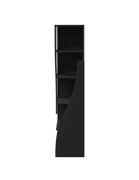 Mobile angolare Nero 32x32x140cm Legno multistrato