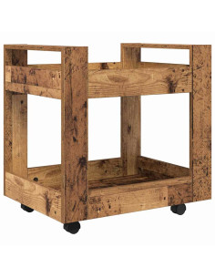Carrello da Scrivania Legno vecchio 60 x 45 x 60 cm 2