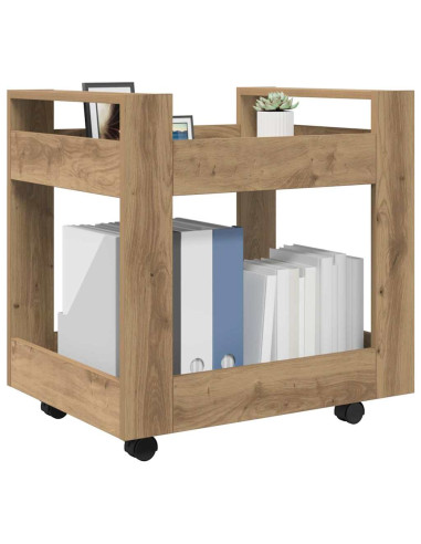 Carrello da Scrivania Rovere artigianale 60 x 45 x 60 cm