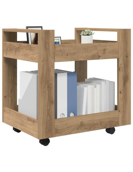 Carrello da Scrivania Rovere artigianale 60 x 45 x 60 cm