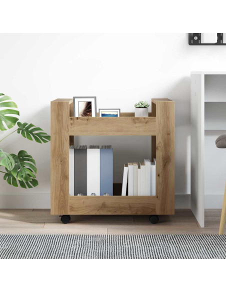 Carrello da Scrivania Rovere artigianale 60 x 45 x 60 cm