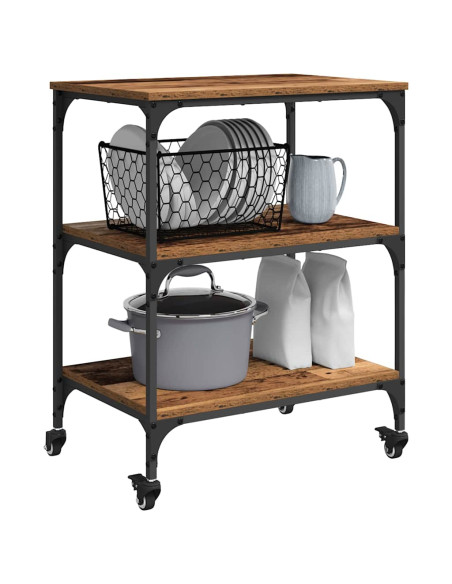 Carrello da Cucina Legno vecchio 60 x 41 x 76 cm