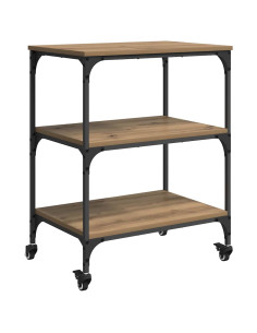 Carrello da Cucina Rovere artigianale 60 x 41 x 76 cm 2