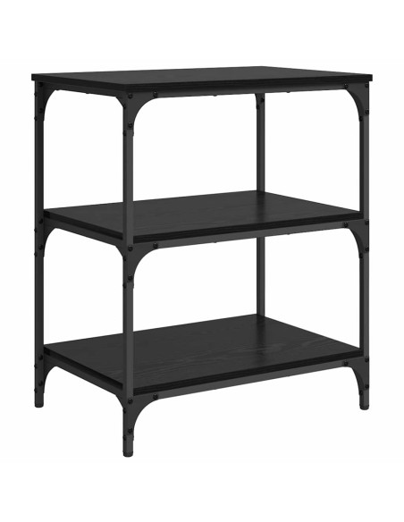 Carrello da Cucina Rovere Nero 60 x 41 x 76 cm
