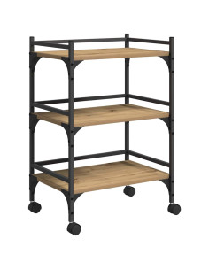 Carrello da Cucina Rovere artigianale 50 x 35 x 75.5 cm 2