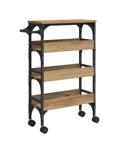 Carrello da Cucina Rovere artigianale 53 x 20 x 76 cm
