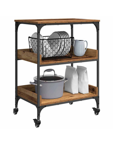 Carrello da Cucina Legno vecchio 60 x 41 x 80.5 cm