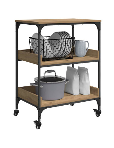 Carrello da Cucina Rovere artigianale 60 x 41 x 80.5 cm