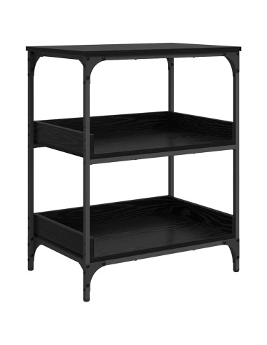 Carrello da Cucina Rovere Nero 60 x 41 x 80.5 cm