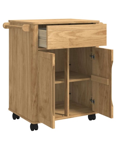 Carrello da Cucina FLORO Marrone cerato 72,5 x 45 x 80 cm