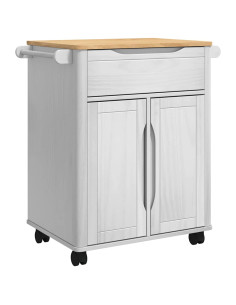Carrello da Cucina FLORO Bianco 72,5 x 45 x 80 cm 2