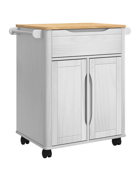 Carrello da Cucina FLORO Bianco 72,5 x 45 x 80 cm