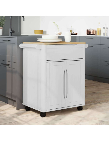 Carrello da Cucina FLORO Bianco 72,5 x 45 x 80 cm