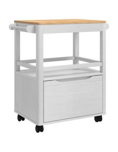 Carrello da Cucina FLORO Bianco 72,5 x 45 x 80 cm