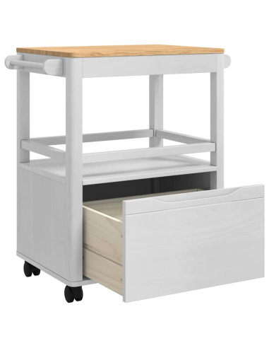 Carrello da Cucina FLORO Bianco 72,5 x 45 x 80 cm