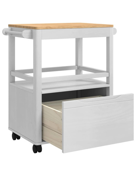Carrello da Cucina FLORO Bianco 72,5 x 45 x 80 cm