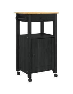 Carrello da Cucina Nero 88,5 x 40 x 48 cm 2