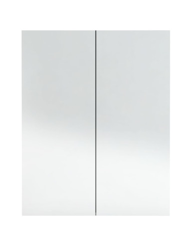 Armadietto a Specchio per Bagno 60x15x75 cm MDF Grigio Cemento