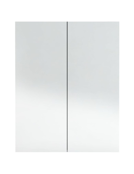 Armadietto a Specchio per Bagno 60x15x75 cm MDF Grigio Cemento