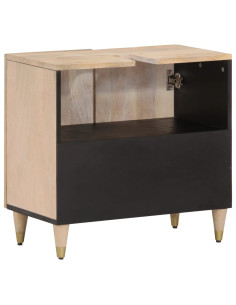 Mobile Lavabo da Bagno 62x33x58cm in Legno Massello di Mango 2