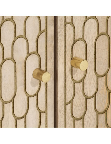 Mobile Lavabo da Bagno 62x33x58cm in Legno Massello di Mango