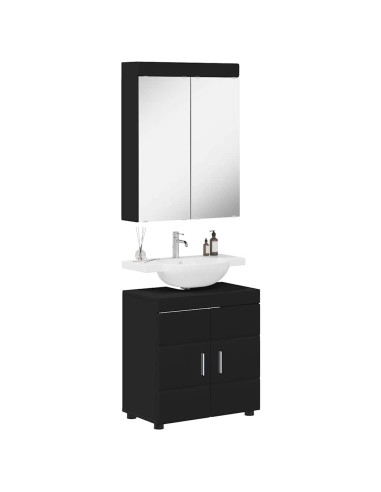Set di mobili per il bagno TULUM Nero Legno multistrato