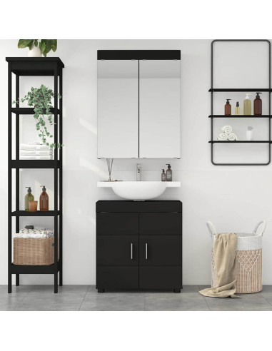 Set di mobili per il bagno TULUM Nero Legno multistrato