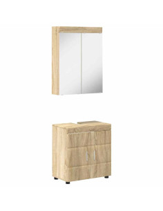 Set di mobili per il bagno con lo scaffale TULUM Rovere Sonoma 2