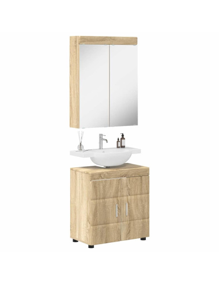 Set di mobili per il bagno con lo scaffale TULUM Rovere Sonoma