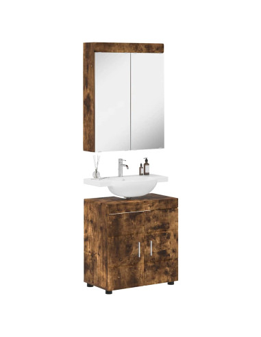 Set di mobili per il bagno TULUM Rovere fumé Legno multistrato