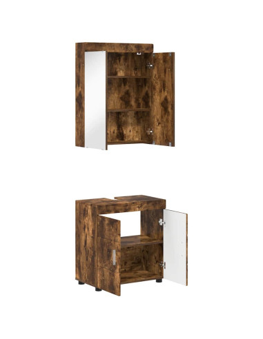 Set di mobili per il bagno TULUM Rovere fumé Legno multistrato