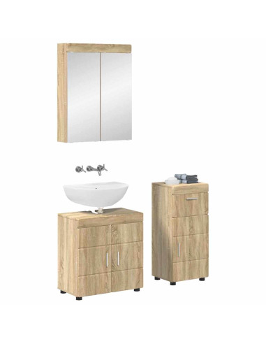 Set di mobili per il bagno con cassetto TULUM Rovere Sonoma