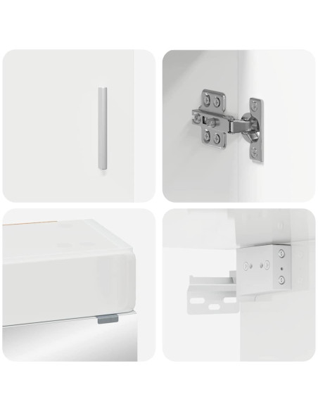 Set di mobili per il bagno con cassetto TULUM Bianco Lucido