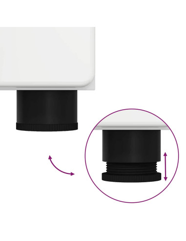 Set di mobili per il bagno con cassetto TULUM Bianco Lucido