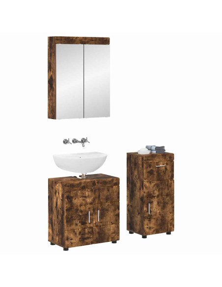 Set di mobili per il bagno TULUM Rovere fumé Legno multistrato