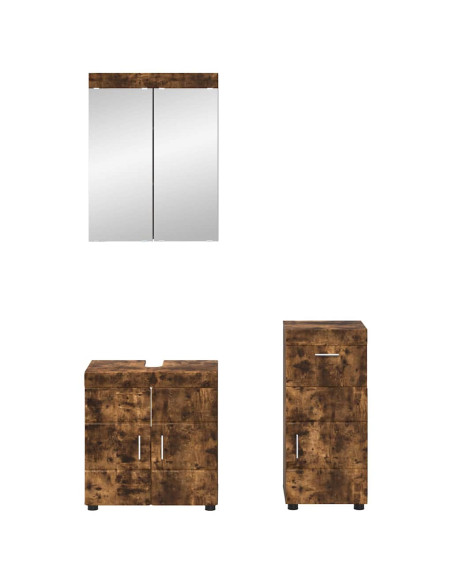 Set di mobili per il bagno TULUM Rovere fumé Legno multistrato