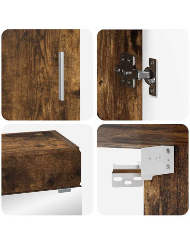Set di mobili per il bagno TULUM Rovere fumé Legno multistrato