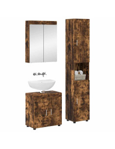 Set di mobili per il bagno TULUM Rovere fumé Legno multistrato 2