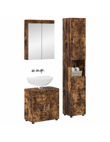 Set di mobili per il bagno TULUM Rovere fumé Legno multistrato