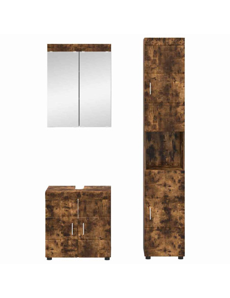 Set di mobili per il bagno TULUM Rovere fumé Legno multistrato