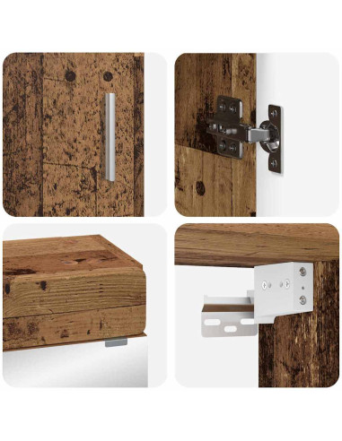 Set di mobili per il bagno con lo scaffale TULUM Legno vecchio