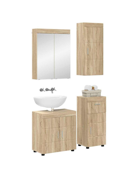Set di mobili per il bagno con cassetto TULUM Rovere Sonoma