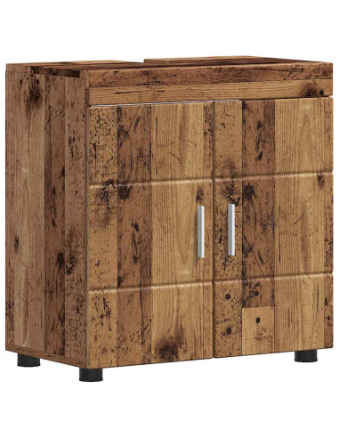 Set di mobili per il bagno con cassetto TULUM Legno vecchio