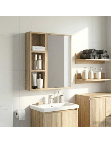 Armadio da bagno a muro Rovere Sonoma 20 x 10 x 60,5 cm