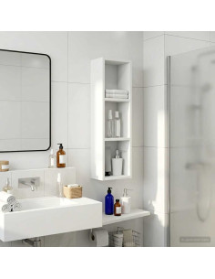 Armadio da bagno a muro con lo scaffale Bianco 20 x 14 x 70 cm